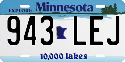 MN license plate 943LEJ