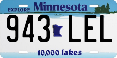 MN license plate 943LEL