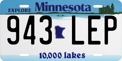 MN license plate 943LEP