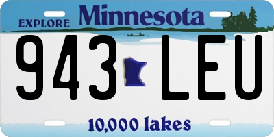 MN license plate 943LEU