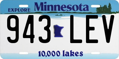 MN license plate 943LEV