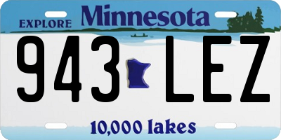 MN license plate 943LEZ