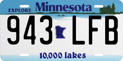 MN license plate 943LFB