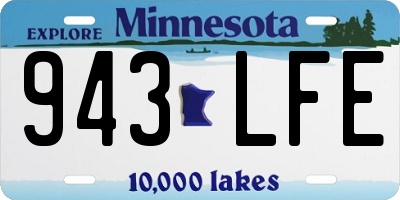 MN license plate 943LFE
