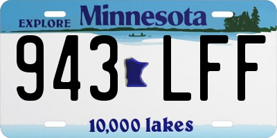 MN license plate 943LFF