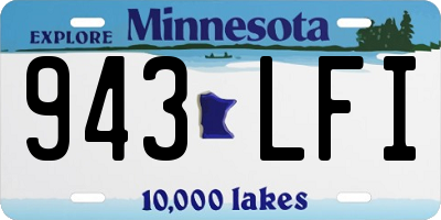 MN license plate 943LFI