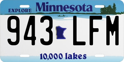 MN license plate 943LFM