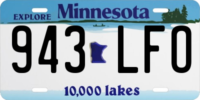 MN license plate 943LFO