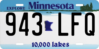 MN license plate 943LFQ