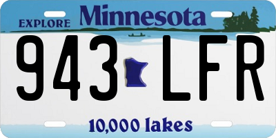 MN license plate 943LFR