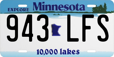 MN license plate 943LFS