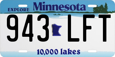 MN license plate 943LFT