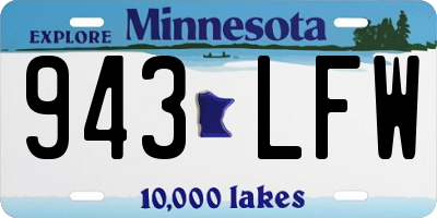 MN license plate 943LFW