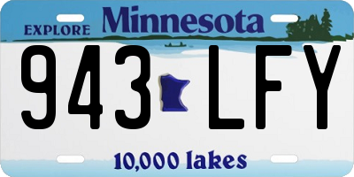 MN license plate 943LFY