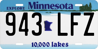 MN license plate 943LFZ