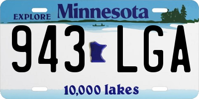 MN license plate 943LGA