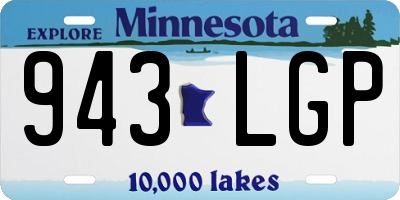 MN license plate 943LGP