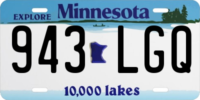 MN license plate 943LGQ