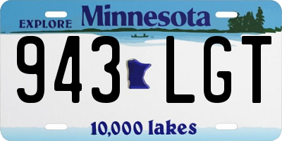 MN license plate 943LGT