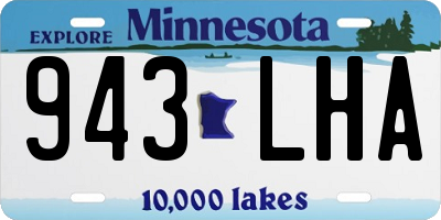MN license plate 943LHA