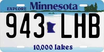 MN license plate 943LHB