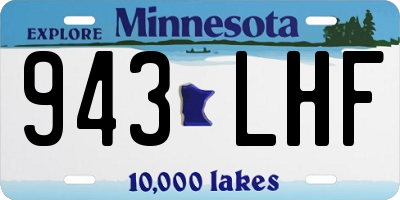 MN license plate 943LHF