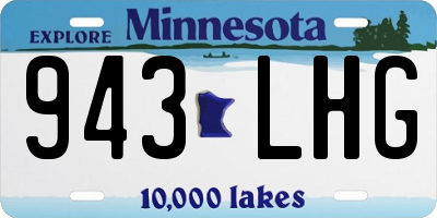 MN license plate 943LHG