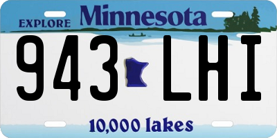 MN license plate 943LHI