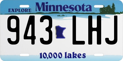 MN license plate 943LHJ