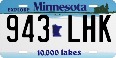MN license plate 943LHK