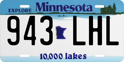 MN license plate 943LHL