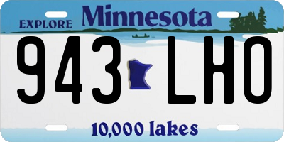 MN license plate 943LHO