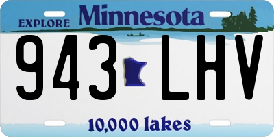 MN license plate 943LHV