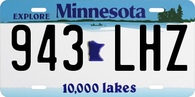 MN license plate 943LHZ