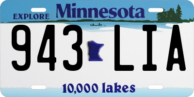 MN license plate 943LIA