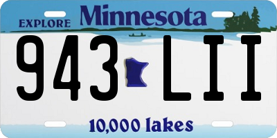 MN license plate 943LII