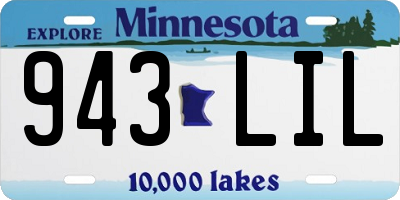 MN license plate 943LIL