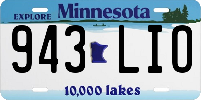 MN license plate 943LIO