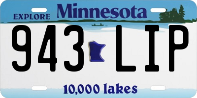 MN license plate 943LIP