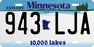 MN license plate 943LJA