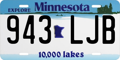 MN license plate 943LJB