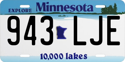 MN license plate 943LJE