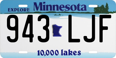 MN license plate 943LJF