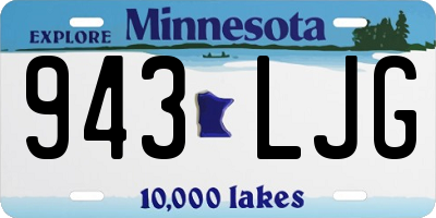 MN license plate 943LJG