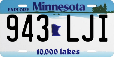 MN license plate 943LJI
