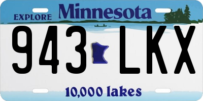 MN license plate 943LKX