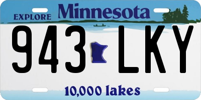 MN license plate 943LKY