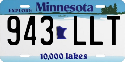 MN license plate 943LLT