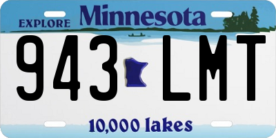 MN license plate 943LMT