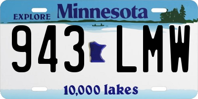 MN license plate 943LMW